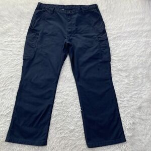 Carhartt Pants Mens 42x32 Blue Cargo Pocket Straight Leg Utility Tech United Men